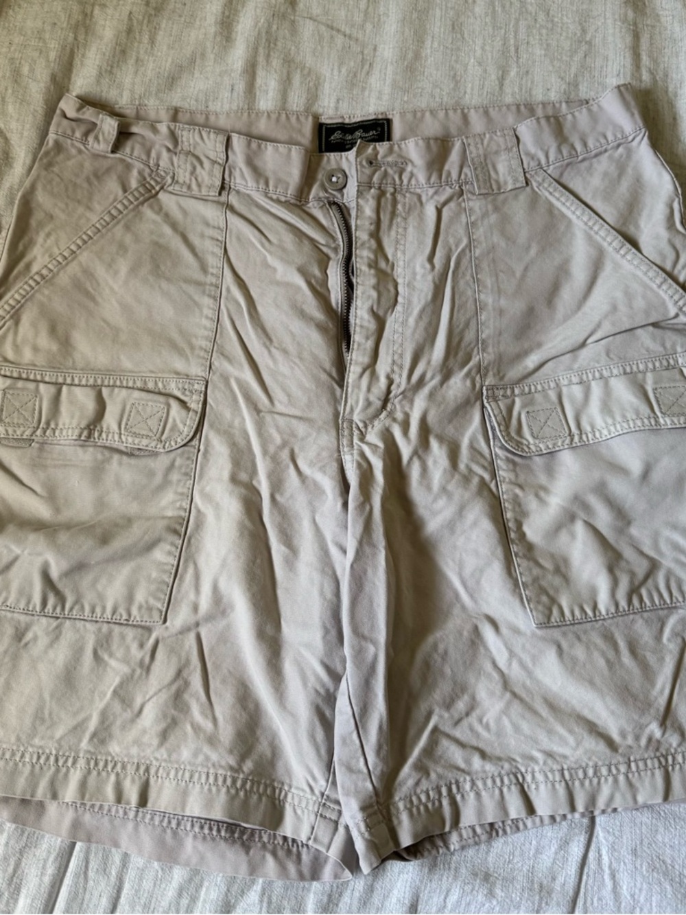 Eddie Bauer Light Tan Shorts with Green Label